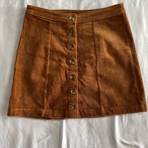 Forever 21 Ribbed button up corduroy skirt